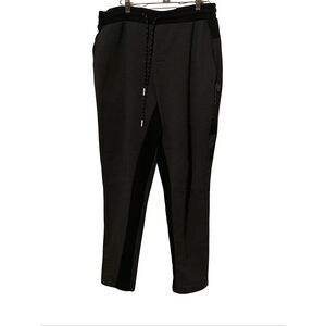 Tapout Mens Fleece Workout Athletic Tapered Leg Jogger Pants Black Gray Size XL